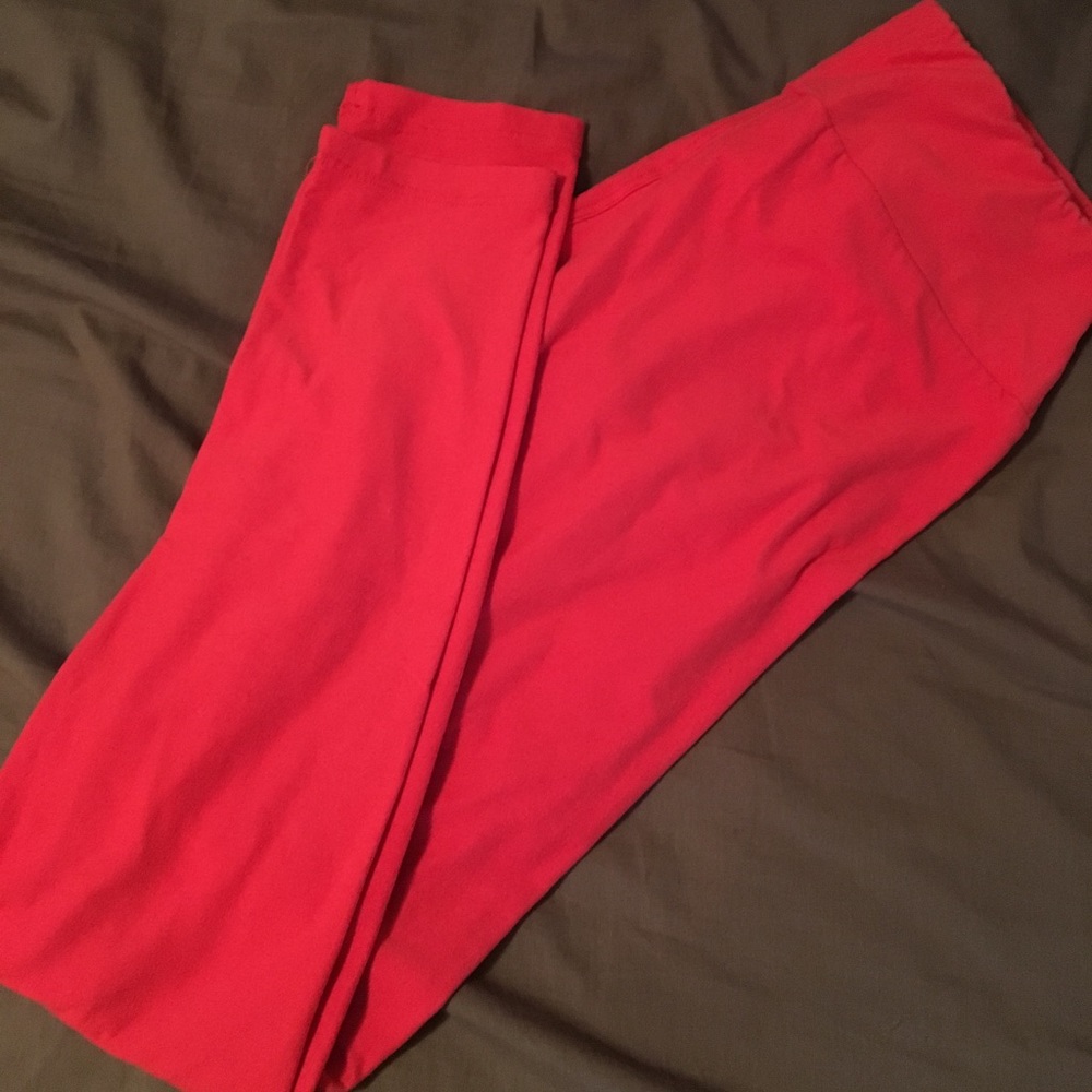 LuLaRoe Solid Red Leggings